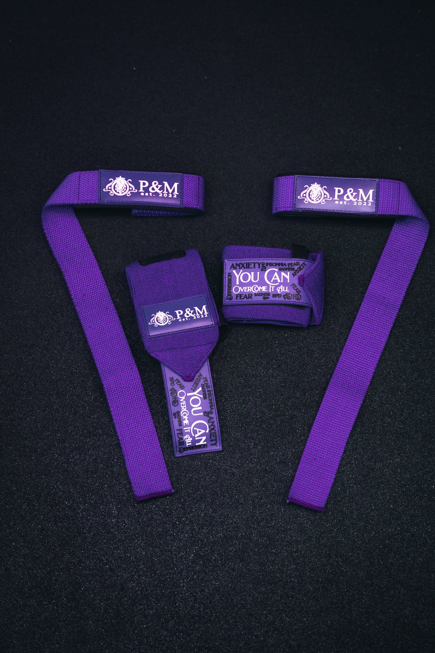 P&M | PURPLE LIFTING STRAP & WRIST WRAP SET