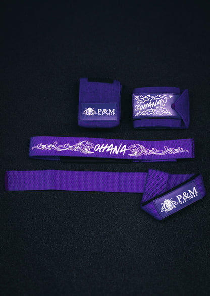 P&M | WHITE OHANA LIFTING STRAP & WRIST WRAP SET
