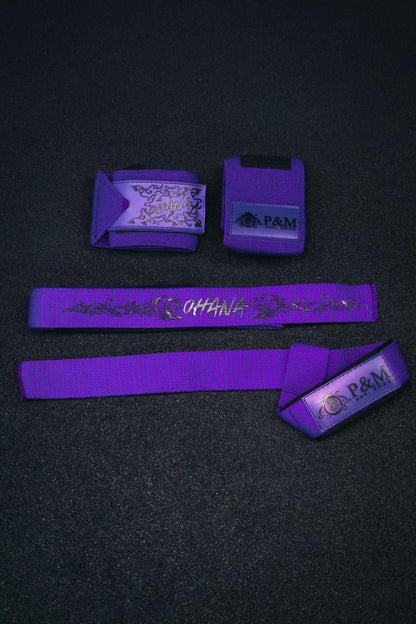 P&M | BLACK OHANA LIFTING STRAP & WRIST WRAP SET