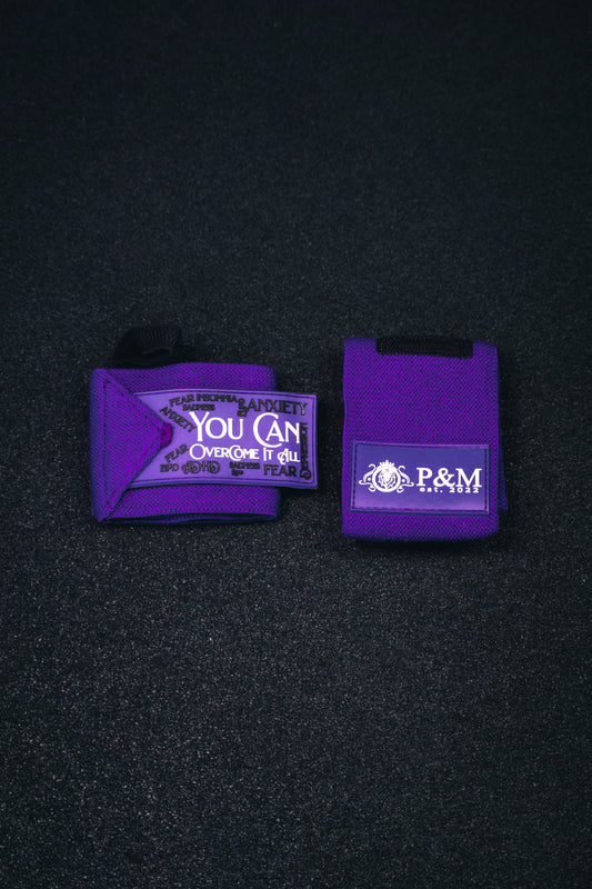 P&M | PURPLE ''YOU CAN OVERCOME IT ALL'' WRIST WRAPS