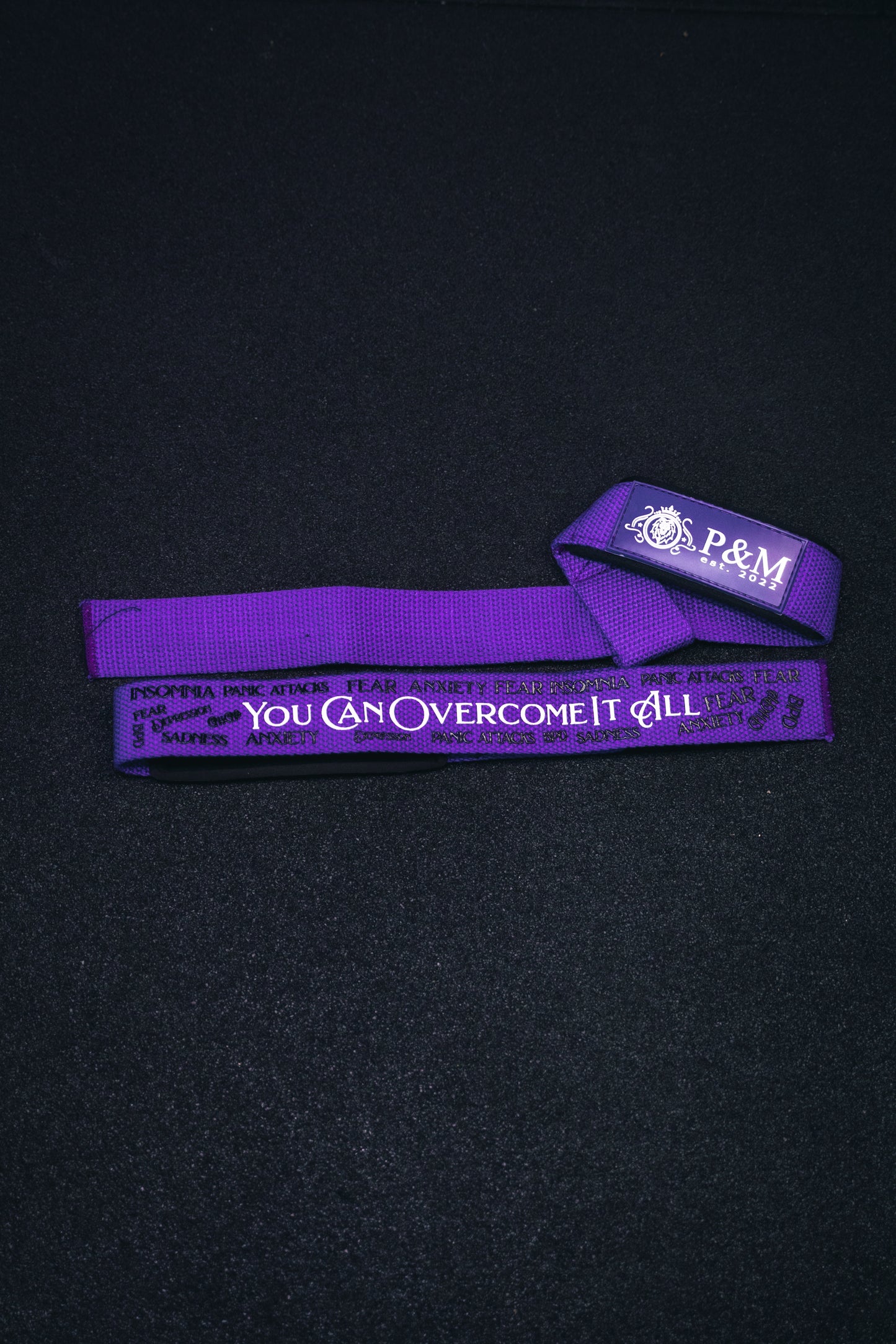 P&M | PURPLE ''YOU CAN OVERCOME IT ALL'' LIFTING STRAPS